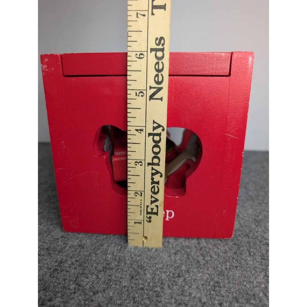Jack Rabbit Creations Wooden Cube Animal Sorter Duck Sheep Cow‎ Pig Rooster Goat